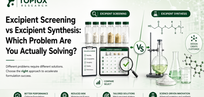 Excipient Screening vs Excipient Synthesis: Which Problem Are You Actually Solving?